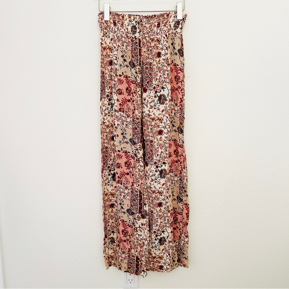Drew Anthropologie Festival Pants Patchwork Metallic Wide Leg Women's Size Small - Picture 3 of 14